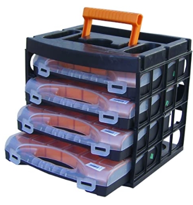 Maletín de transporte Viso con 4 bandejas organizadoras individuales – 320×280×300 mm (HANDY32)