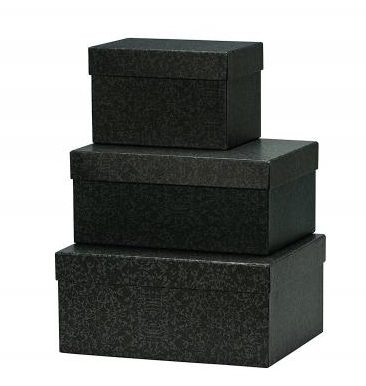 Caja multiusos negra jaspeada Ancor