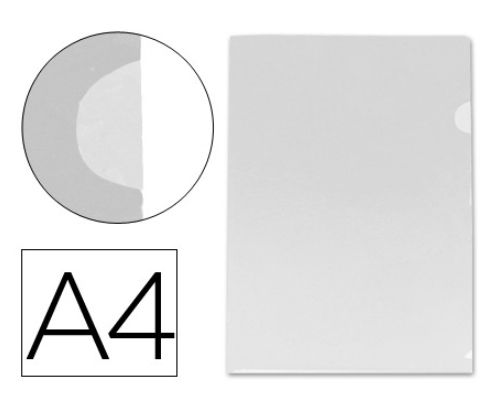Dossier A4 tipo uñero 100 μm transparentes – pack 100 uds