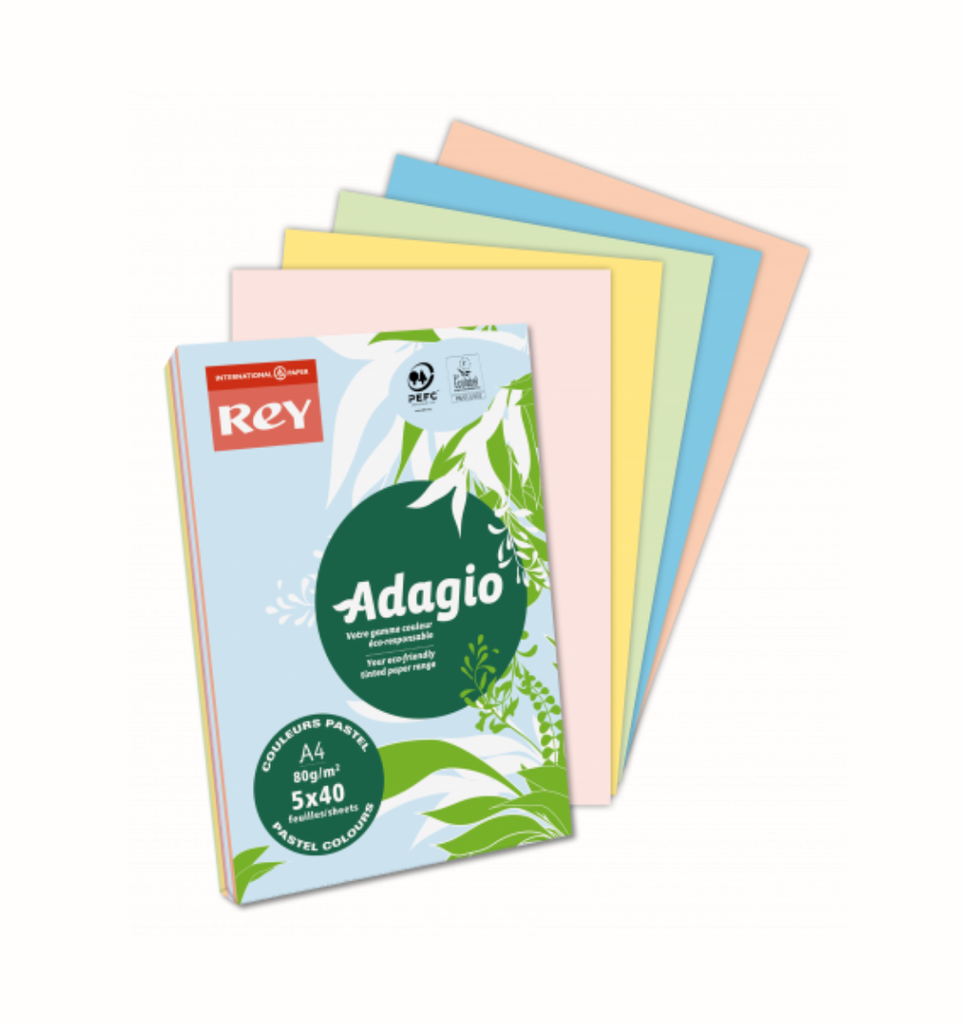 Papel color A3 Rey Adagio – 80 g, 500 H, verde