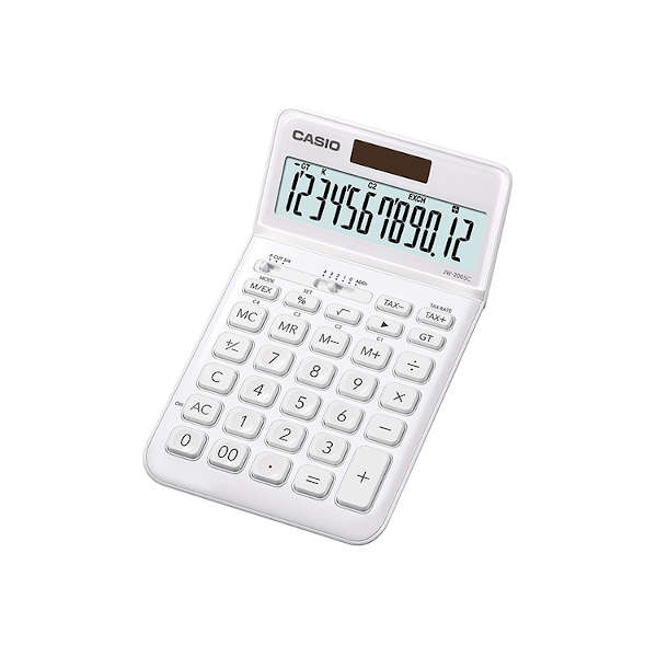 Calculadora de sobremesa Casio JW‑200SC – blanca, 12 dígitos