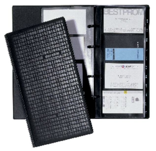Tarjetero de anillas Durable Visifix Centium – negro, 200 tarjetas