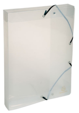 Carpeta de proyectos folio Exacompta – transparente, 40 mm, polipropileno
