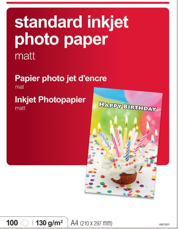 Papel fotográfico A4 OFD – 130 g, 100 H
