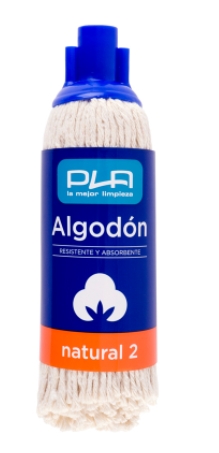 Fregona de tiras PLA algodón crudo blanco
