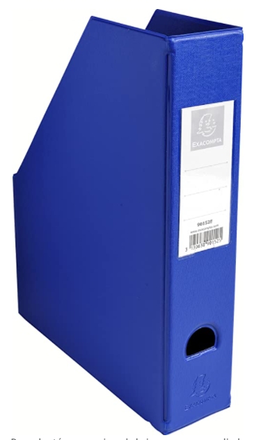 Revistero Exacompta azul PVC lomo 7 cm y 10 cm - Ref. 90152E / 90162E