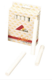 Tizas blancas redondas antipolvo Artes 14W – 14 uds