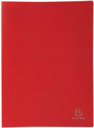 Carpeta folio Exacompta – rojo, polipropileno, 10 fundas