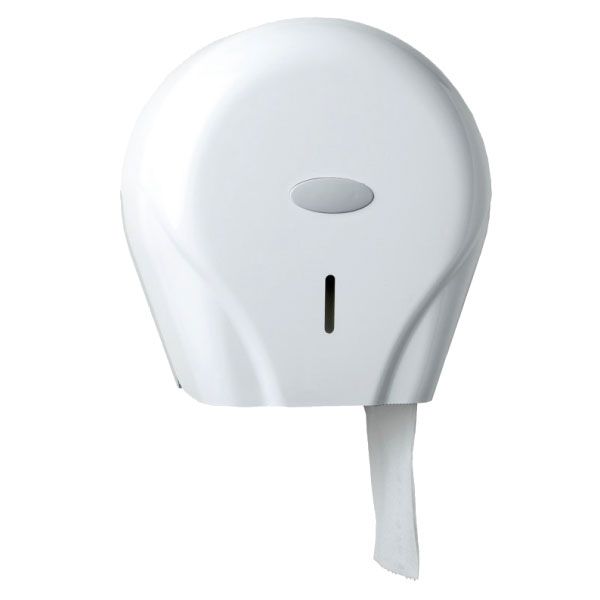 Portarrollos de papel higiénico industrial – plástico ABS blanco, 27×12 cm
