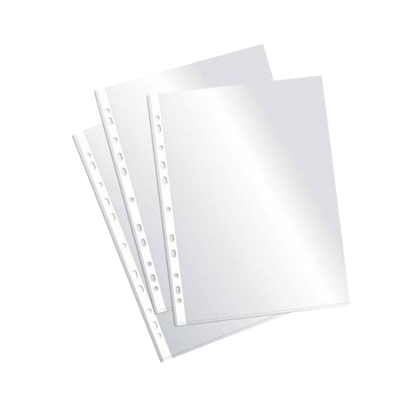 Funda multitaladro folio Grafoplás – 70 micras, cristal, 100 uds*
