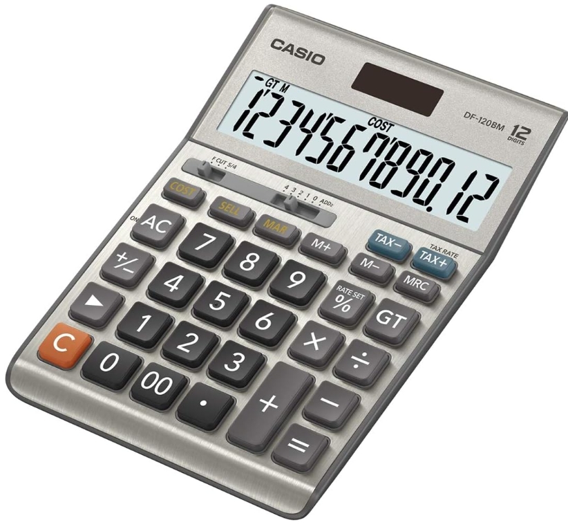 Calculadora de sobremesa Casio DF-120BM – 12 dígitos