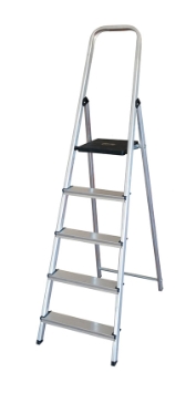 Escalera de aluminio de 5 peldaños – 1062×483×1675 mm (Ref. KF00316)