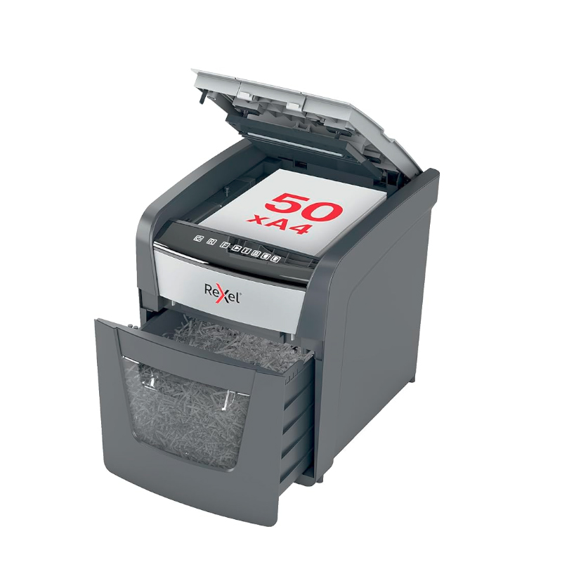 Destructora automática Rexel Optimum AutoFeed 50X – 50H, 20 l
