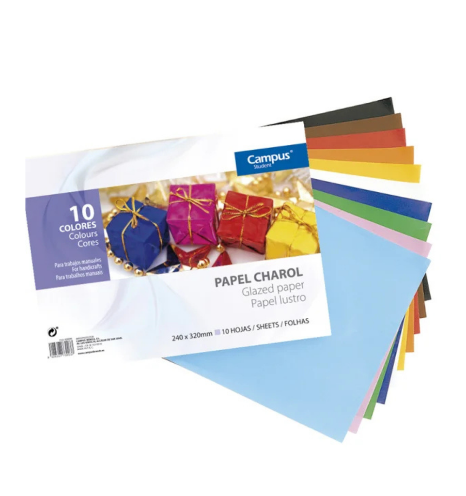 Bloc folio papel charol – 10H