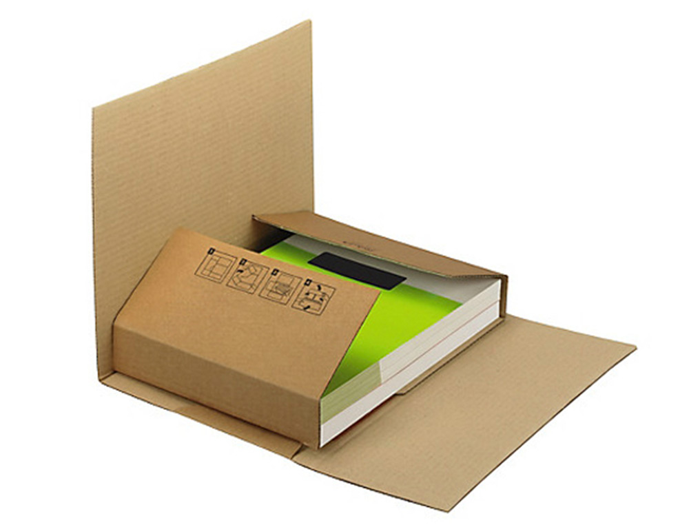 Cajas para embalar libros – 400×290×75 mm, cartón 3 mm, pack 5 uds