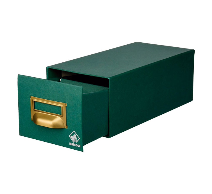 Fichero de cartón para 1000 fichas – verde, 100×150 mm