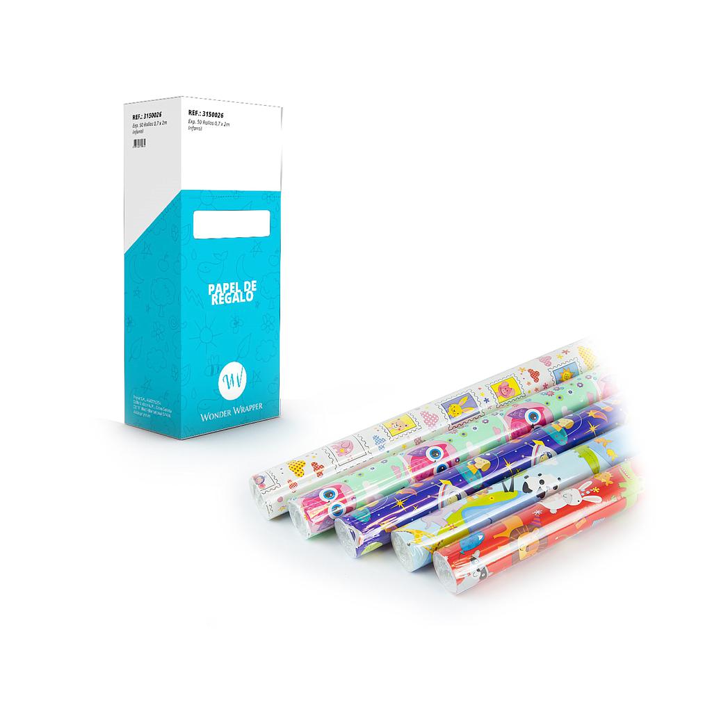Rollo de papel de regalo infantil 0,70×2 m Pryse