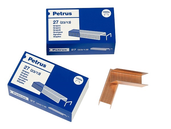 Grapas cobreadas nº 27 Petrus – 1000 uds