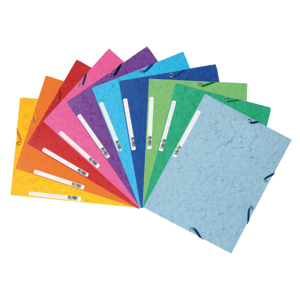 Carpetas de cartón 22×32 cm Nature Future – colores surtidos, con gomas y 3 solapas, 400 g, pack 10 uds