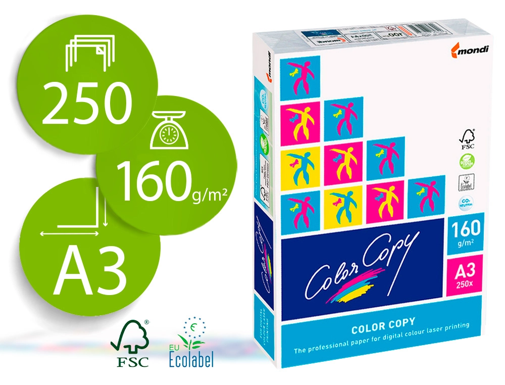 Papel láser A3 Color Copy – 160 g, 250 H