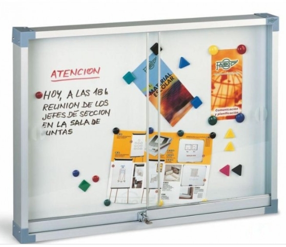 Vitrina magnética Faibo – puertas de metacrilato, 60×80 cm