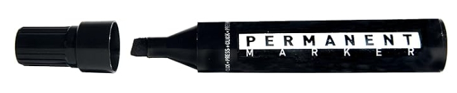 Rotulador permanente Molin Jumbo – 2‑8 mm, punta biselada, negro