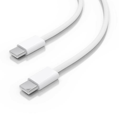 Cable USB 2.0 3A 60W USB‑C a USB‑C Apple – blanco, 1.0 m