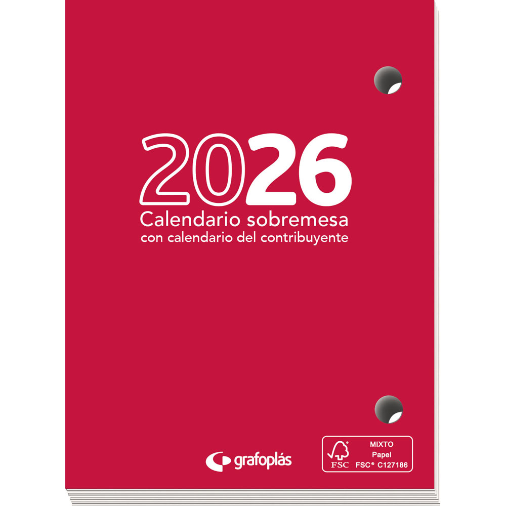 Taco calendario 2026 Grafoplás