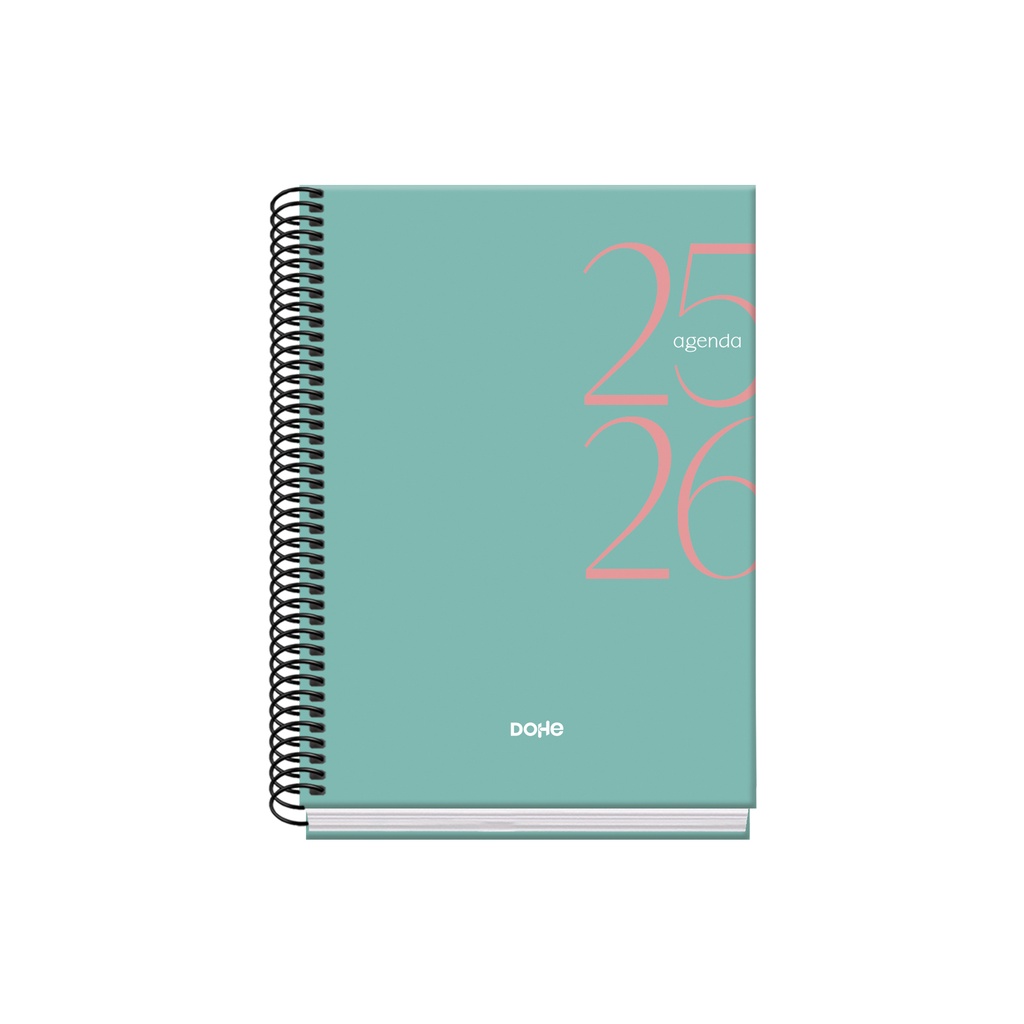 Agenda escolar A5 curso 2025/2026 Dohe System Basic – verde