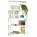 Estantería en kit Simonrack Comfort 5/300 – 180×90×30 cm, blanco