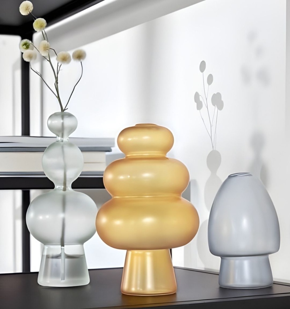 Set de jarrones Elody – 3 uds, cristal multicolor