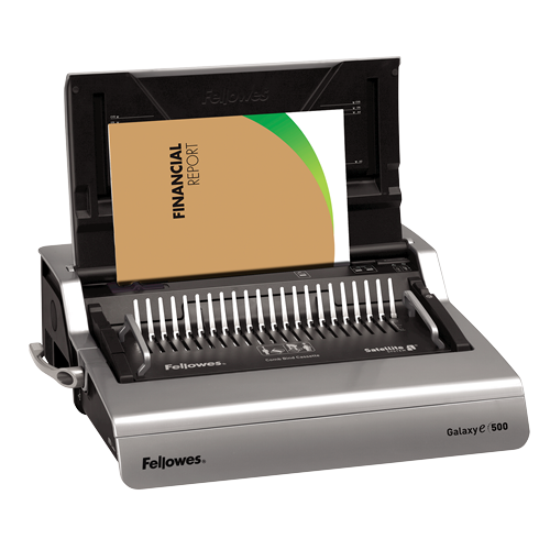 Encuadernadora eléctrica de canutillo plástico Fellowes Galaxy-E - perforación 28 H, encuadernación 500 H