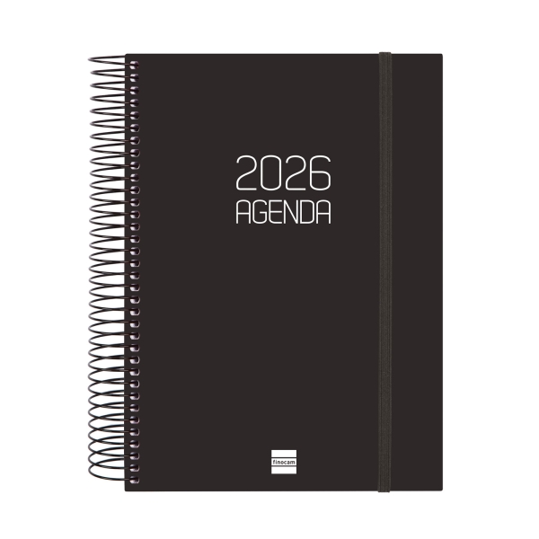 Agenda A5 Cuarto Finocam Opaque E10 – negro