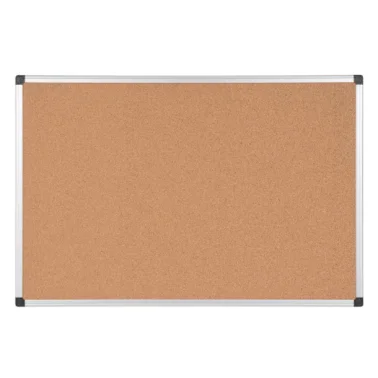 Tablero de corcho Bi‑Office Maya – 120 × 90 cm, marco de aluminio