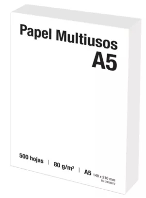 Papel multifunción A5 – 80 g paquete de 500h