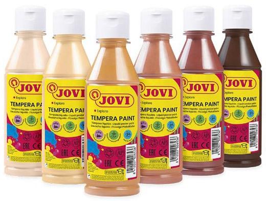 Témpera Líquida Multicultural JOVI -  Caja 6 Botellas de 250 ml