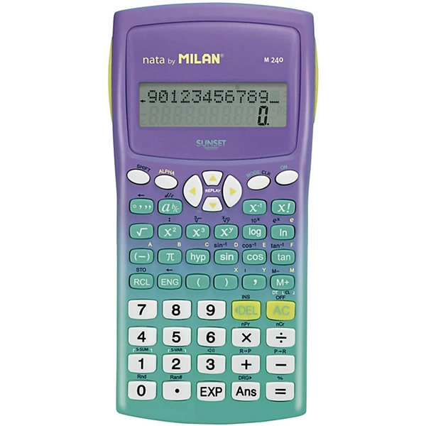 Calculadora científica Milan M240 Sunset – verde turquesa