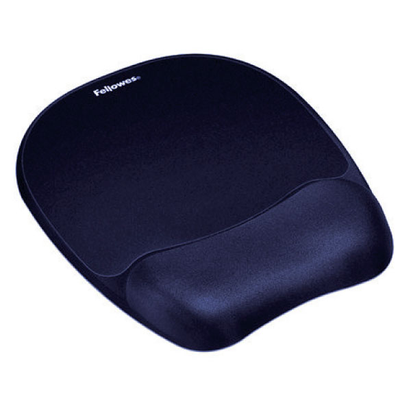 Alfombrilla ratón con reposamuñecas Fellowes Foam – azul