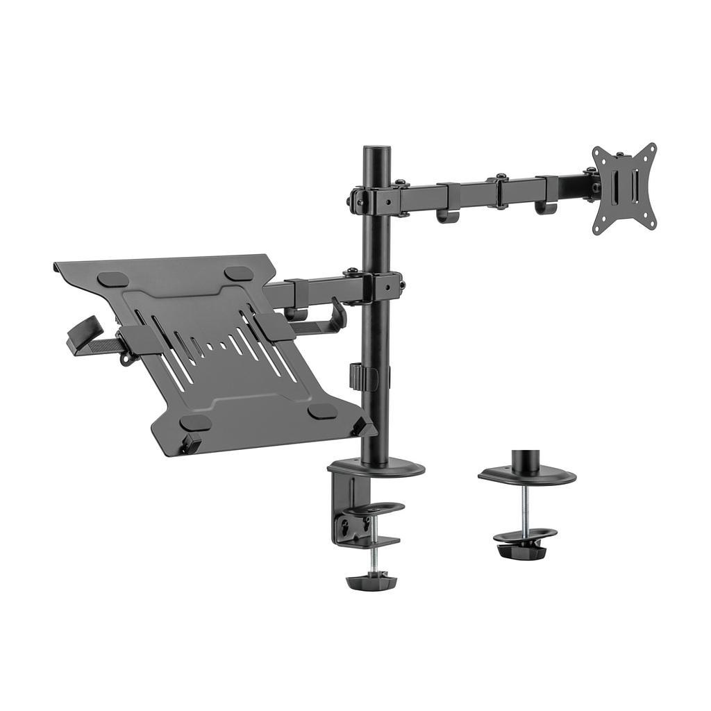 Soporte de mesa con brazos articulados para monitor Aisens – giratorio e inclinable, 17″–32″
