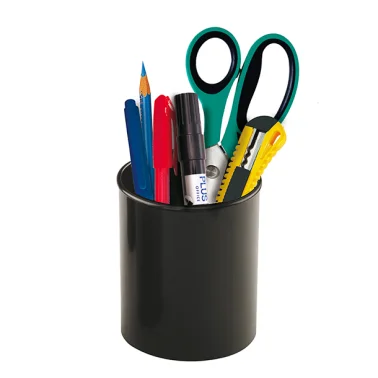 Cubilete lapicero – plástico, negro