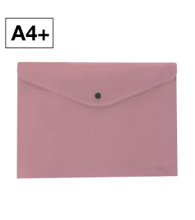 Sobre con broche A4+ Plus Office 2020 – polipropileno, rosa palo