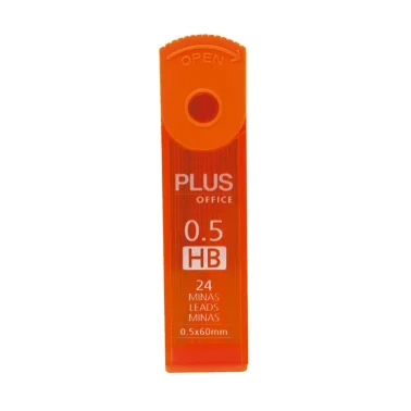 Tubo de minas Plus Office – HB, 0.5 mm