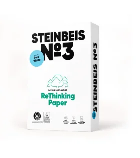 Papel multifunción A3 reciclado Steinbeis Nº3 CIE110 – 80 g, paquete de 500h