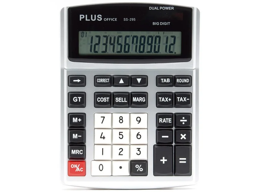 Calculadora de sobremesa Plus office SS 295 – 12 dígitos, función margen