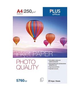 Papel fotográfico A4 Plus office – 250 g, 20 H, inkjet, 5760 dpi