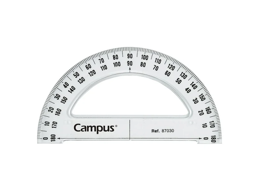 Transportador semicírculo 180º Campus – 13 cm