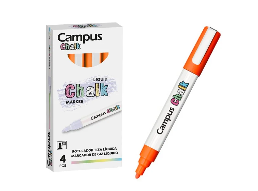 Rotulador Tiza Líquida Campus Chalk - Naranja Neón
