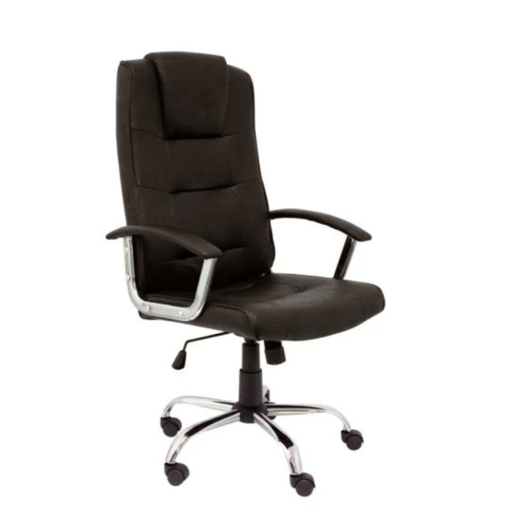 Sillón de dirección Niceday Berlin - inclinación básica, mecanismo basculante, brazos fijos, regulable en altura, similpiel