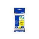 Cinta laminada Brother TZE-641 -18 mm, negro sobre amarillo