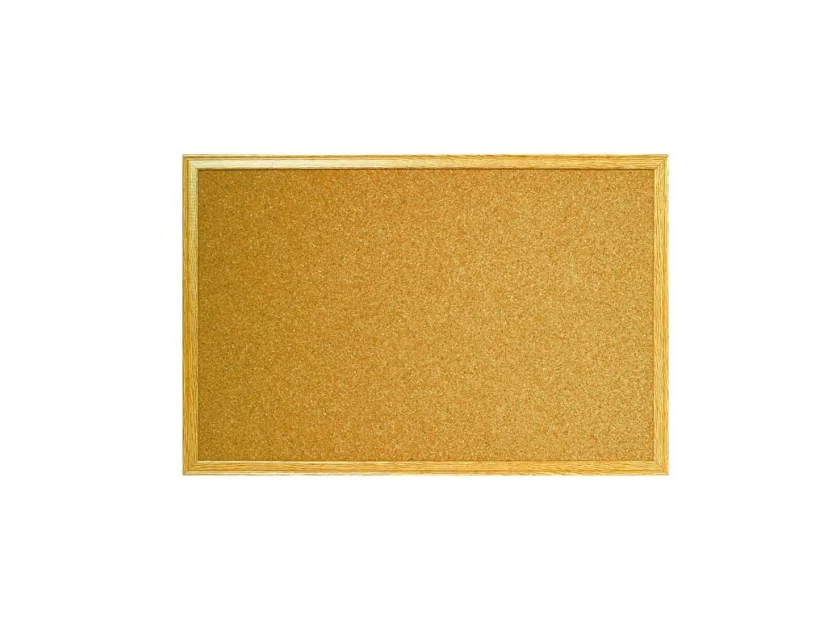 Tablero de corcho Plus Office – 120 × 90 cm, marco de madera